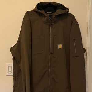 Carhartt 3XL Relaxed Fit Men's Olive Rain Defender Jacket